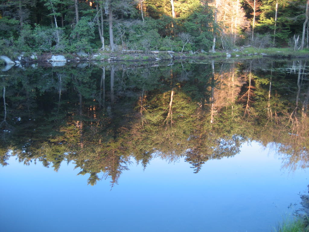 mm 3.8 - Guilder pond at sunset. A few hundred yards from Hemlocks lean-to on my favorite section of the Mass AT.  Courtesy rging@charter.net